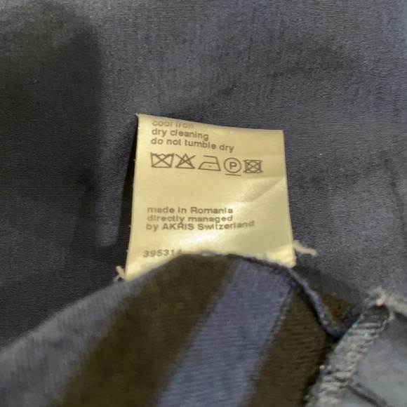 Akris Punto Short Sleeve Mixed Stripe Peplum Top SZ 6 - Picture 11 of 13